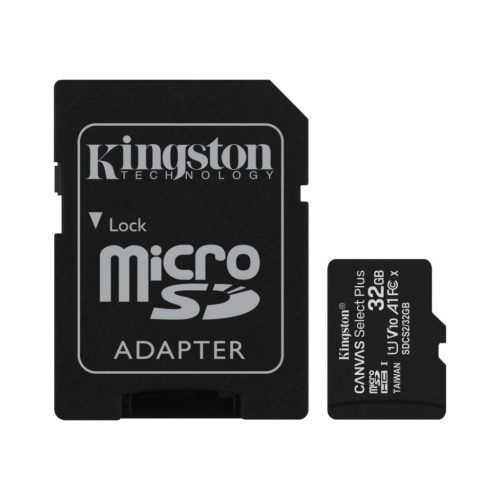 Card Kingston 32GB microSDHC Canvas Select Plus Clasa 10 100R A1 C10 + adaptor
