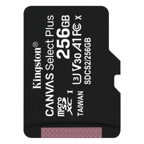 Kingston 256GB microSDXC Canvas Select Plus Clasa 10 100R A1 C10 Card fără adaptor
