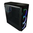 LC Power Gaming 703B QuadLuxx Window Fekete