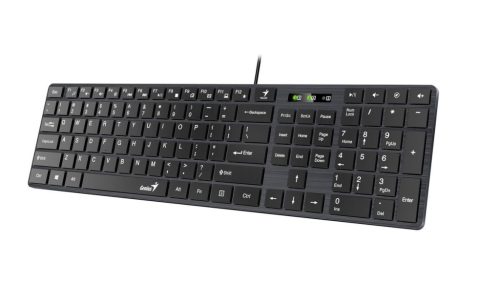 Genius SlimStar 126 keyboard Fekete HU