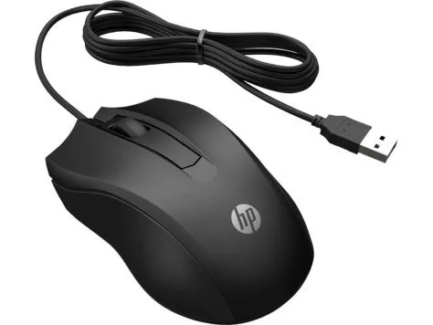 HP 100 Wired Egér Fekete