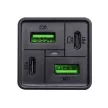 Akyga AK-CH-17 Încărcător USB 2x USB-A + 2x USB-C PD 5-20V / max 3.25A 65W Quick Charge Negru