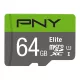 PNY 64GB microSDXC Elite Clasa 10 UHS-I + cu adaptor