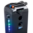 Lenco MCW-020BK Set of 2 wireless microphones with portable battery powered receiver Fekete