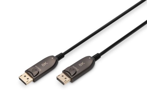Digitus DisplayPort AOC Cablu hibrid din fibră optică UHD 8K 15m Negru