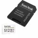 Sandisk 512GB microSDXC High Endurance Class 10 CL10 U3 V30 + adaptor
