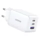UGREEN Nexode USB-A+2*USB-C 65W GaN Tech Fast Charger Alb