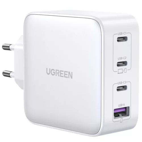 UGREEN USB-A+3xUSB-C 100W GaN Tech Fast Wall Charger EU Alb