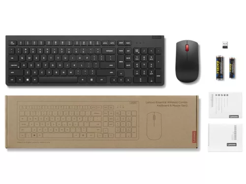 Lenovo Essential Gen2 Wireless Billentyűzet Combo Fekete HU