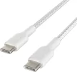 Belkin BoostCharge cablu împletit USB-C la USB-C 0,15 m alb