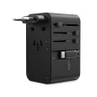 Choetech PD5020 35W Adaptor de călătorie UE/US/AUS/UK cu cablu USB-C încorporat Negru