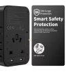Choetech PD5020 35W Adaptor de călătorie UE/US/AUS/UK cu cablu USB-C încorporat Negru