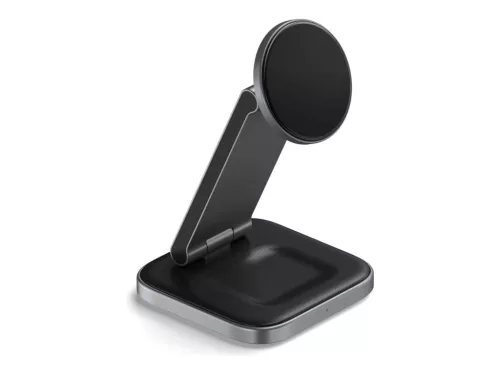 Satechi 3-in-1 Pliabil Qi2 Suport de încărcare fără fir cu prize de tip A/C/G Gri spațial