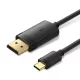 Vention USB-C to DP 4K HD cable 1m Fekete