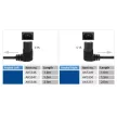 ACT Powercord mains connector Schuko CEE 7/7 male (angled) - C15 (angled left) IEC 60320 1m Fekete