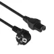 ACT Powercord mains connector Schuko CEE 7/7 male (angled) - C15 IEC 60320 1,5m Fekete