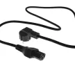ACT Powercord mains connector Schuko CEE 7/7 male (angled) - C15 IEC 60320 1,5m Fekete