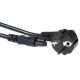 ACT Powercord mains connector Schuko CEE 7/7 male (angled) - C5 IEC 1,5m Fekete