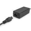 ACT Powercord mains connector Schuko CEE 7/7 male (angled) - C5 IEC 1,5m Fekete