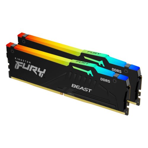 Kingston 64GB DDR5 5600MHz Kit(2x32GB) Fury Beast RGB Expo Fekete