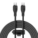 Baseus Pudding Series Fast Charging Cable With High-Speed Data Transmission Type-C to Type-C 100W 5A 1,2m Fekete