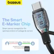 Baseus Pudding Series Fast Charging Cable With High-Speed Data Transmission Type-C to Type-C 100W 5A 1,2m Fekete