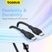 Baseus Pudding Series Fast Charging Cable With High-Speed Data Transmission Type-C to Type-C 100W 5A 1,2m Fekete