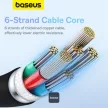 Baseus Pudding Series Fast Charging Cable With High-Speed Data Transmission Type-C to Type-C 100W 5A 1,2m Fekete