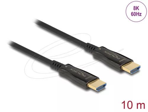 DeLock Active Optical Cable HDMI 8K 60 Hz 10m Fekete