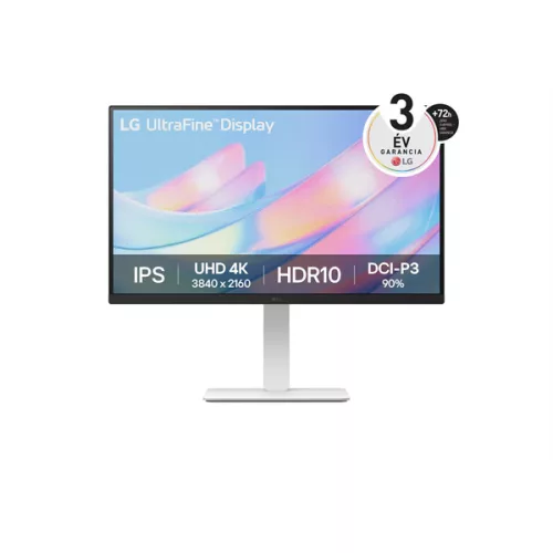 LG Monitor 27" - 27US550-W (IPS; 16:9; 3840x2160; 5ms; 300cd; 60Hz; DP, HDMIx2, HDR; Pivot)