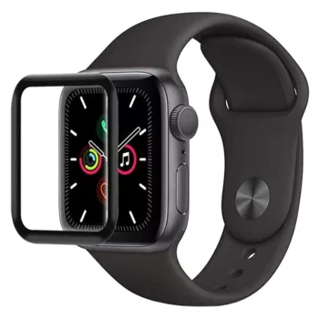  3D Full adeziv Apple Watch Pet Glass Film negru - ceas 4 40 mm