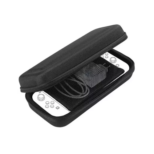 Bigben Mare călătorie Hard Case negru + folie de sticlă Switch / Oled / Switch Lite (BB3121)