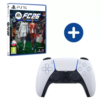 FC 26 PS5 + Controller wireless DualSense alb