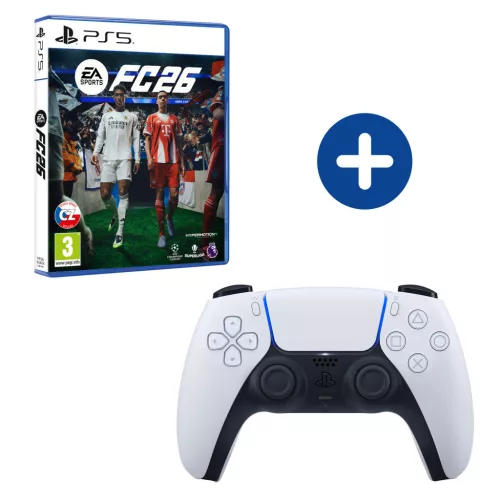 FC 26 PS5 + Controller wireless DualSense alb