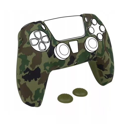 Bigben Dualsense controller silicon caz + protector analogic - camuflaj