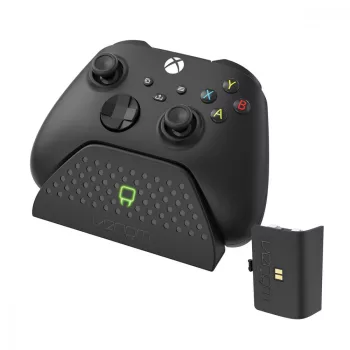   Venom Xbox One / Series S / X Black stație de încărcare + 1 baterie VS2880