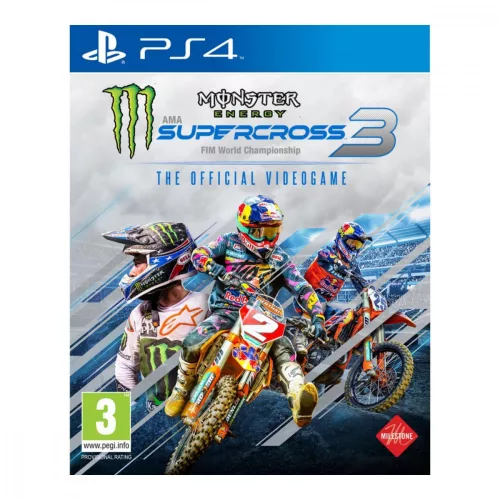 Monster Energy Supercross 3 PS4 (second hand, fără zgârieturi)