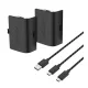 Venom Xbox One / Series S / X pachet de baterii negru (2 buc) + cablu de încărcare de 3 metri VS2882