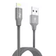 Dotfes A01F MFI Aluminiu armat Lightning cablu USB gri, 1 metru