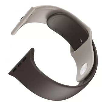   Dotfes S03 Apple Watch 42 / 44 mm curea de silicon (maro, gri, M / L)