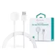 Devia Smart Series cablu de încărcare magnetic pentru Apple Watch + cablu USB-A - alb ST381980