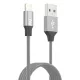 Dotfes A03 TPE mat cablu Lightning-USB, gri, 1 metru