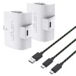 Venom Xbox One / Seria S / X pachet de baterii albe ( 2 buc 1100mAh) + cablu de încărcare de 3 metri VS2874