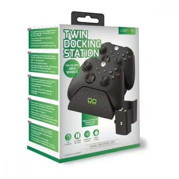   Venom Xbox One / Series S / X Black stație de încărcare dublă + 2 baterii VS2881
