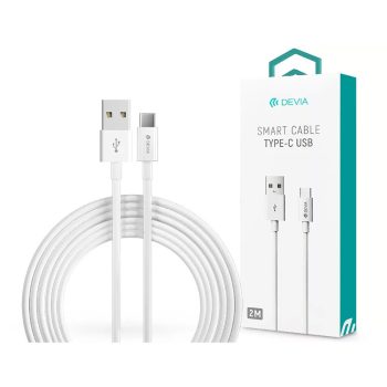   DEVIA USB - CABLU DE ÎNCĂRCARE ȘI DATE USB TIP-C 2 M - ALB