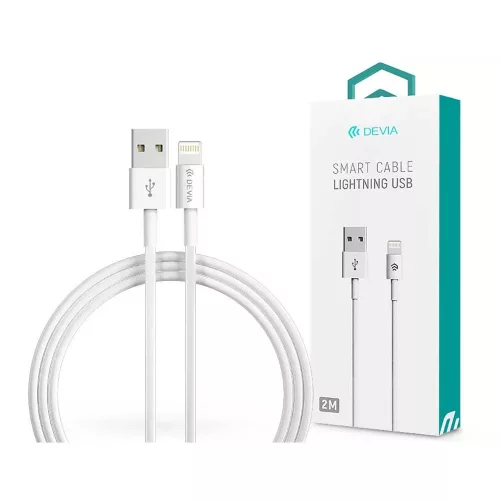 CABLU DE ÎNCĂRCARE ȘI DATE DEVIA USB - LIGHTNING 2 M - ALB