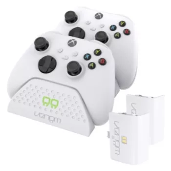   Venom Xbox Series S/X White stație de încărcare dublă + 2 baterii VS2871 (second hand, garanție 1 lună)