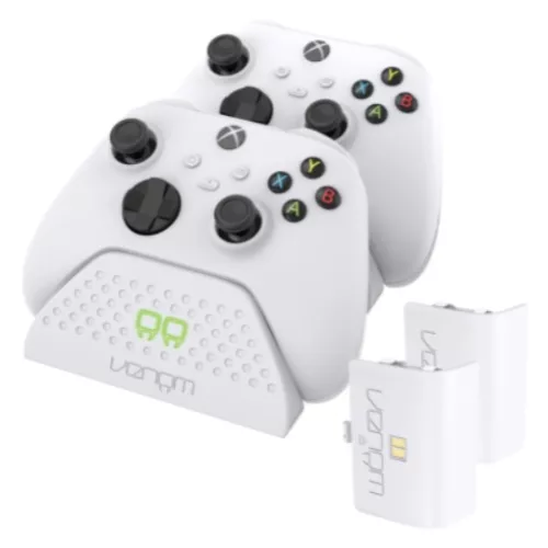 Venom Xbox Series S/X White stație de încărcare dublă + 2 baterii VS2871 (second hand, garanție 1 lună)